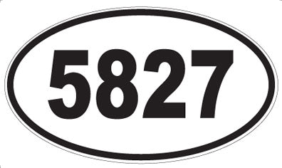5827 - Oval Sticker