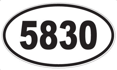 5830 - Oval Sticker