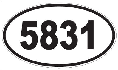5831 - Oval Sticker