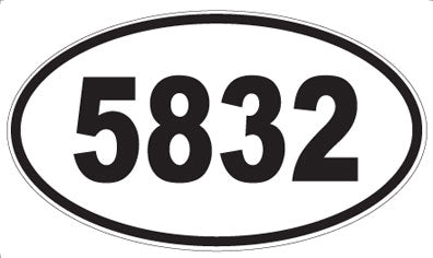 5832 - Oval Sticker