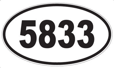 5833 - Oval Sticker