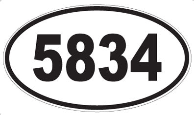 5834 - Oval Sticker