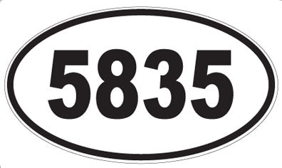 5835 - Oval Sticker