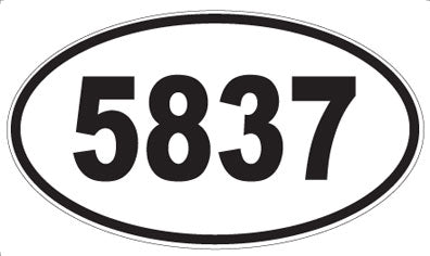 5837 - Oval Sticker