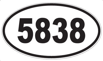 5838 - Oval Sticker