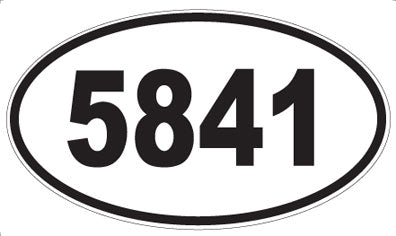 5841 - Oval Sticker