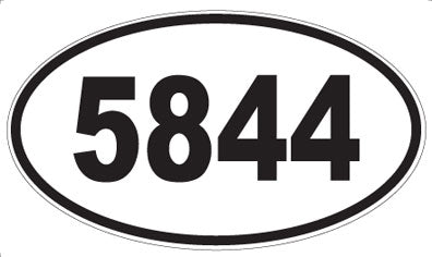 5844 - Oval Sticker