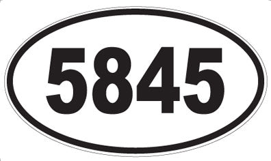 5845 - Oval Sticker