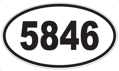 5846 - Oval Sticker