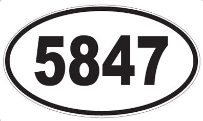 5847 - Oval Sticker