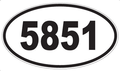 5851 - Oval Sticker