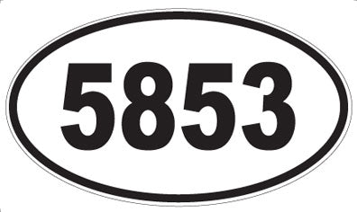 5853 - Oval Sticker