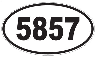 5857 - Oval Sticker