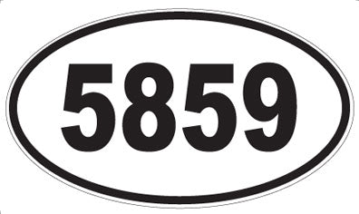 5859 - Oval Sticker