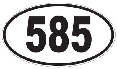 585 - Oval Sticker