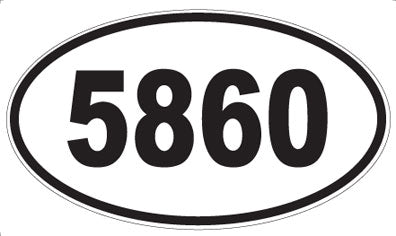 5860 - Oval Sticker