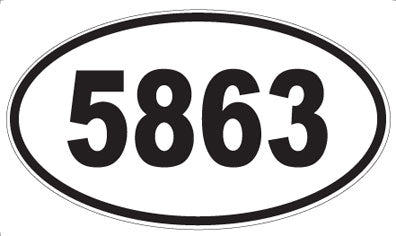 5863 - Oval Sticker