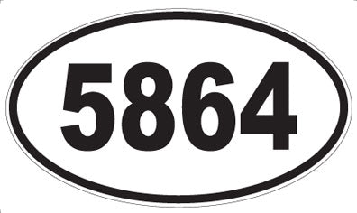 5864 - Oval Sticker