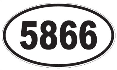 5866 - Oval Sticker