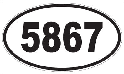 5867 - Oval Sticker