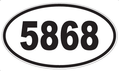 5868 - Oval Sticker