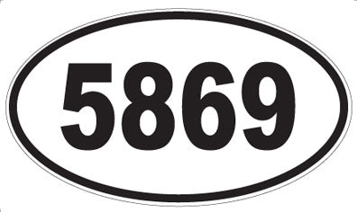 5869 - Oval Sticker