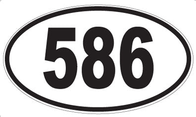 586 - Oval Sticker