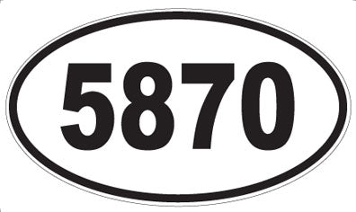 5870 - Oval Sticker