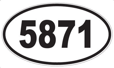 5871 - Oval Sticker