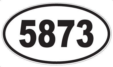 5873 - Oval Sticker