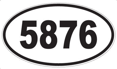 5876 - Oval Sticker