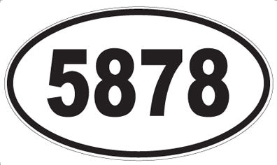 5878 - Oval Sticker