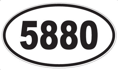 5880 - Oval Sticker