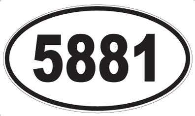 5881 - Oval Sticker