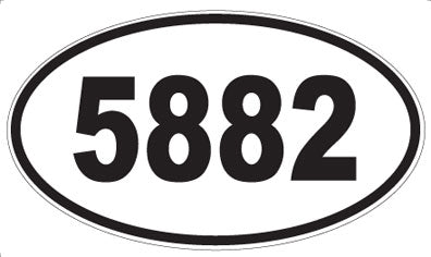 5882 - Oval Sticker