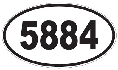 5884 - Oval Sticker