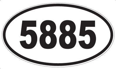 5885 - Oval Sticker