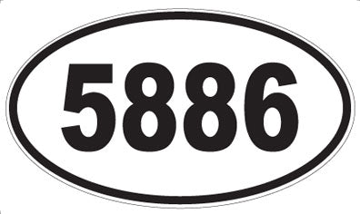 5886 - Oval Sticker