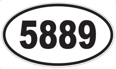 5889 - Oval Sticker