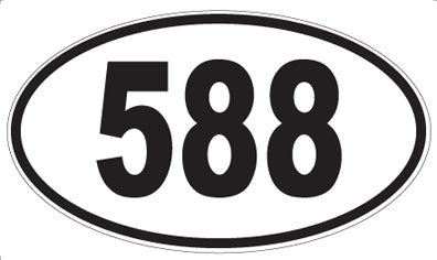 588 - Oval Sticker