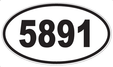 5891 - Oval Sticker