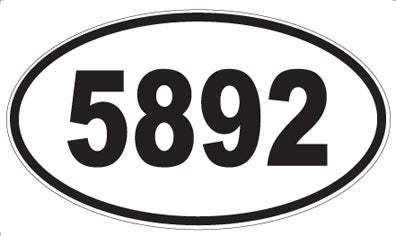 5892 - Oval Sticker