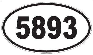 5893 - Oval Sticker