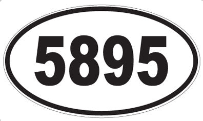 5895 - Oval Sticker