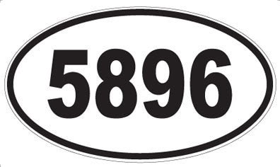 5896 - Oval Sticker