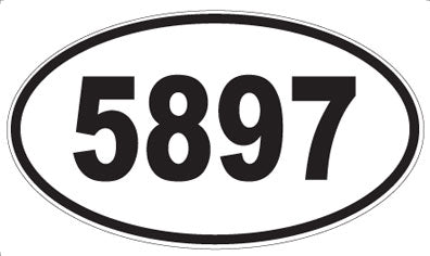 5897 - Oval Sticker