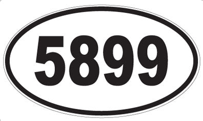 5899 - Oval Sticker