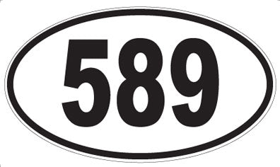 589 - Oval Sticker