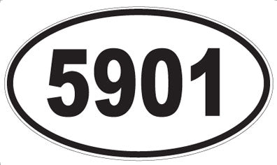 5901 - Oval Sticker