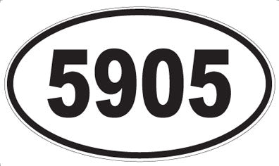 5905 - Oval Sticker